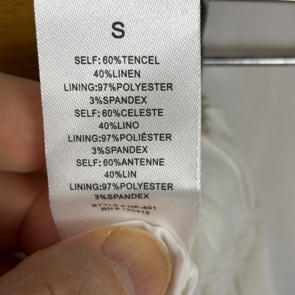 NIA Women Wide Leg Linen Elastic Waist Pants Sz S Beach Coastal Breathab… - Picture 9 of 13